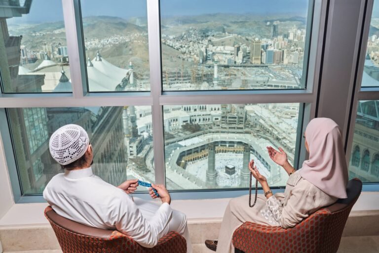 Luxury hotel view of kaaba